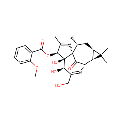 COc1ccccc1C(=O)O[C@H]1C(C)=C[C@]23C(=O)[C@@H](C=C(CO)[C@@H](O)[C@]12O)[C@H]1[C@@H](C[C@H]3C)C1(C)C ZINC000103224644