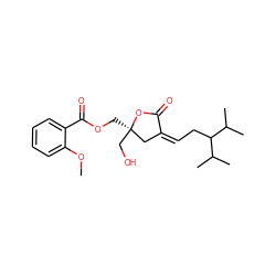 COc1ccccc1C(=O)OC[C@@]1(CO)C/C(=C/CC(C(C)C)C(C)C)C(=O)O1 ZINC000013704132