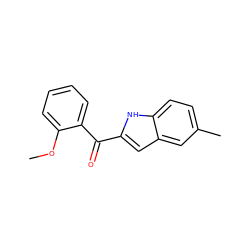 COc1ccccc1C(=O)c1cc2cc(C)ccc2[nH]1 ZINC000013471039