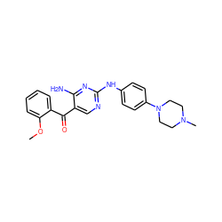 COc1ccccc1C(=O)c1cnc(Nc2ccc(N3CCN(C)CC3)cc2)nc1N ZINC000014950222