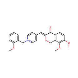 COc1ccccc1C[n+]1ccc(/C=C2\OCc3c(ccc(OC)c3OC)C2=O)cc1 ZINC000473151525