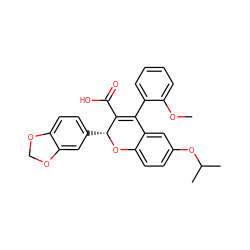 COc1ccccc1C1=C(C(=O)O)[C@@H](c2ccc3c(c2)OCO3)Oc2ccc(OC(C)C)cc21 ZINC000013473473