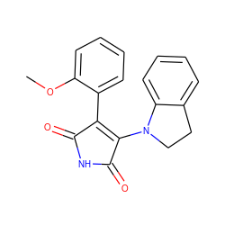 COc1ccccc1C1=C(N2CCc3ccccc32)C(=O)NC1=O ZINC000014946041