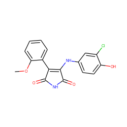 COc1ccccc1C1=C(Nc2ccc(O)c(Cl)c2)C(=O)NC1=O ZINC000014946001