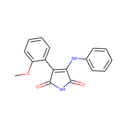 COc1ccccc1C1=C(Nc2ccccc2)C(=O)NC1=O ZINC000014945977