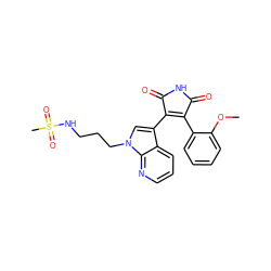 COc1ccccc1C1=C(c2cn(CCCNS(C)(=O)=O)c3ncccc23)C(=O)NC1=O ZINC000026977569