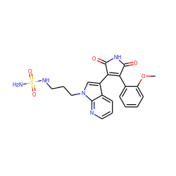 COc1ccccc1C1=C(c2cn(CCCNS(N)(=O)=O)c3ncccc23)C(=O)NC1=O ZINC000003926538