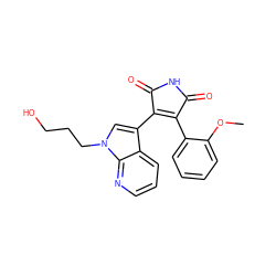 COc1ccccc1C1=C(c2cn(CCCO)c3ncccc23)C(=O)NC1=O ZINC000026960127