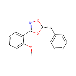 COc1ccccc1C1=NO[C@H](Cc2ccccc2)O1 ZINC000095583655