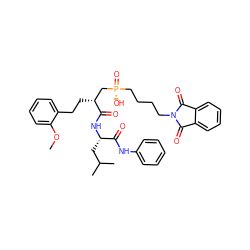 COc1ccccc1CC[C@H](C[P@](=O)(O)CCCCN1C(=O)c2ccccc2C1=O)C(=O)N[C@@H](CC(C)C)C(=O)Nc1ccccc1 ZINC000026965727