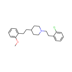 COc1ccccc1CCC1CCN(CCc2ccccc2Cl)CC1 ZINC000218834384