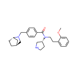 COc1ccccc1CCN(C(=O)c1ccc(CN2C[C@H]3CC[C@H]2C3)cc1)[C@@H]1CCNC1 ZINC000253656059