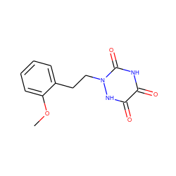 COc1ccccc1CCn1[nH]c(=O)c(=O)[nH]c1=O ZINC000143710147