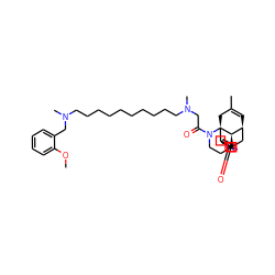 COc1ccccc1CN(C)CCCCCCCCCCN(C)CC(=O)N1CCC[C@@H]2[C@H]3C=C(C)C[C@]21c1ccc(=O)[nH]c1C3 ZINC000028714104