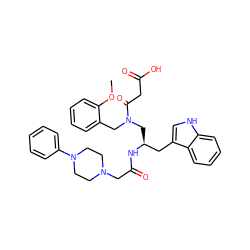 COc1ccccc1CN(C[C@@H](Cc1c[nH]c2ccccc12)NC(=O)CN1CCN(c2ccccc2)CC1)C(=O)CC(=O)O ZINC000027853796