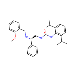 COc1ccccc1CN[C@@H](CNC(=O)Nc1c(C(C)C)cccc1C(C)C)c1ccccc1 ZINC000013737275