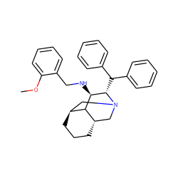 COc1ccccc1CN[C@@H]1C2[C@H]3CCC[C@H]2CN(C3)[C@H]1C(c1ccccc1)c1ccccc1 ZINC000261177854