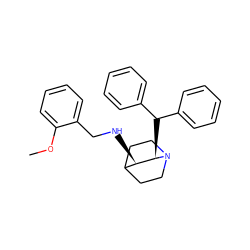 COc1ccccc1CN[C@@H]1C2CCN(CC2)[C@@H]1C(c1ccccc1)c1ccccc1 ZINC000036324026