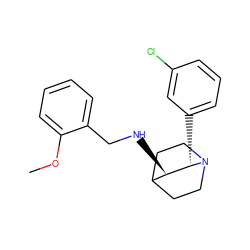 COc1ccccc1CN[C@@H]1C2CCN(CC2)[C@H]1c1cccc(Cl)c1 ZINC000022443830