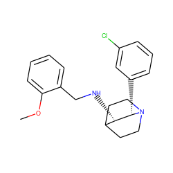 COc1ccccc1CN[C@H]1C2CCN(CC2)[C@H]1c1cccc(Cl)c1 ZINC000022851832