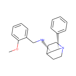 COc1ccccc1CN[C@H]1C2CCN(CC2)[C@H]1c1ccccc1 ZINC000027891447