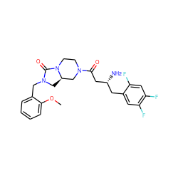 COc1ccccc1CN1C[C@@H]2CN(C(=O)C[C@H](N)Cc3cc(F)c(F)cc3F)CCN2C1=O ZINC000064448601