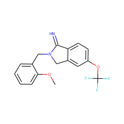 COc1ccccc1CN1Cc2cc(OC(F)(F)F)ccc2C1=N ZINC000028948615