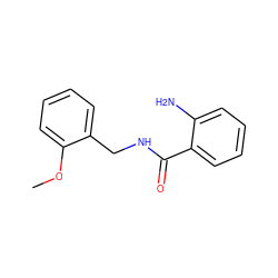 COc1ccccc1CNC(=O)c1ccccc1N ZINC000002871900