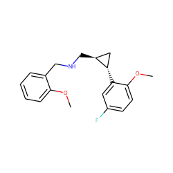 COc1ccccc1CNC[C@H]1C[C@@H]1c1cc(F)ccc1OC ZINC001772593716