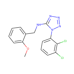 COc1ccccc1CNc1nnnn1-c1cccc(Cl)c1Cl ZINC000071340969