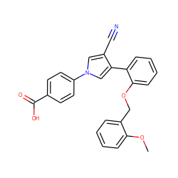 COc1ccccc1COc1ccccc1-c1cn(-c2ccc(C(=O)O)cc2)cc1C#N ZINC000200832992