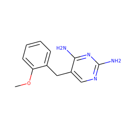 COc1ccccc1Cc1cnc(N)nc1N ZINC000013781593