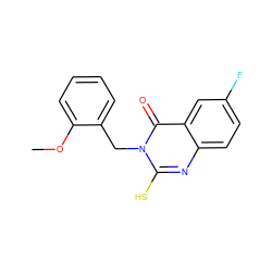 COc1ccccc1Cn1c(S)nc2ccc(F)cc2c1=O ZINC000000425295