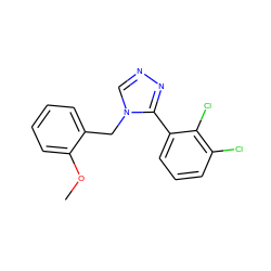 COc1ccccc1Cn1cnnc1-c1cccc(Cl)c1Cl ZINC000028897857