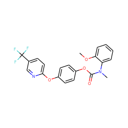 COc1ccccc1N(C)C(=O)Oc1ccc(Oc2ccc(C(F)(F)F)cn2)cc1 ZINC000028826701