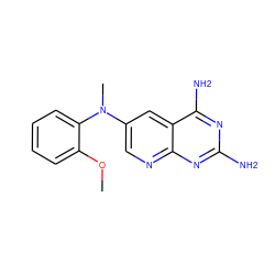 COc1ccccc1N(C)c1cnc2nc(N)nc(N)c2c1 ZINC000096269964