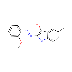 COc1ccccc1N=Nc1[nH]c2ccc(C)cc2c1O ZINC000253983066