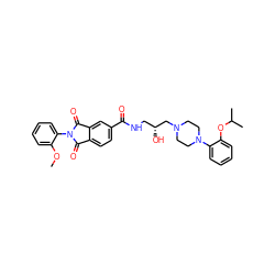 COc1ccccc1N1C(=O)c2ccc(C(=O)NC[C@@H](O)CN3CCN(c4ccccc4OC(C)C)CC3)cc2C1=O ZINC000026282738