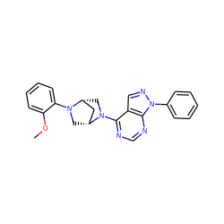 COc1ccccc1N1C[C@@H]2C[C@H]1CN2c1ncnc2c1cnn2-c1ccccc1 ZINC000653745775