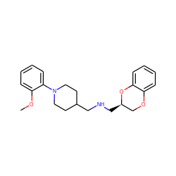 COc1ccccc1N1CCC(CNC[C@@H]2COc3ccccc3O2)CC1 ZINC000003811175
