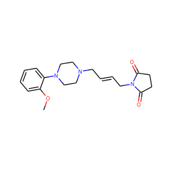 COc1ccccc1N1CCN(C/C=C/CN2C(=O)CCC2=O)CC1 ZINC000028385398