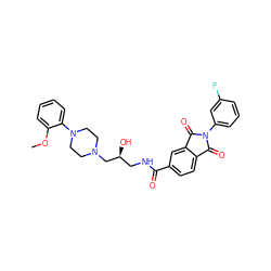 COc1ccccc1N1CCN(C[C@@H](O)CNC(=O)c2ccc3c(c2)C(=O)N(c2cccc(F)c2)C3=O)CC1 ZINC000026278546