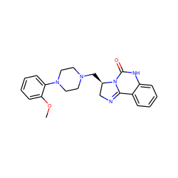 COc1ccccc1N1CCN(C[C@@H]2CN=C3c4ccccc4NC(=O)N32)CC1 ZINC000000601766