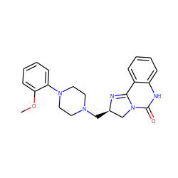 COc1ccccc1N1CCN(C[C@@H]2CN3C(=O)Nc4ccccc4C3=N2)CC1 ZINC000022939043