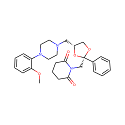 COc1ccccc1N1CCN(C[C@@H]2CO[C@@](CN3C(=O)CCCC3=O)(c3ccccc3)O2)CC1 ZINC000064527780