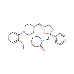 COc1ccccc1N1CCN(C[C@@H]2CO[C@@](CN3CCCCC3=O)(c3ccccc3)O2)CC1 ZINC000064531795