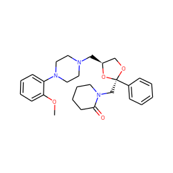 COc1ccccc1N1CCN(C[C@H]2CO[C@@](CN3CCCCC3=O)(c3ccccc3)O2)CC1 ZINC000064532208