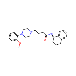 COc1ccccc1N1CCN(CCCC(=O)N[C@@H]2CCCc3ccccc32)CC1 ZINC000013586529