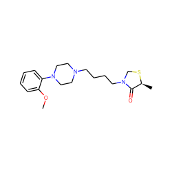 COc1ccccc1N1CCN(CCCCN2CS[C@@H](C)C2=O)CC1 ZINC000013759343