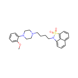 COc1ccccc1N1CCN(CCCCN2c3cccc4cccc(c34)S2(=O)=O)CC1 ZINC000013531203